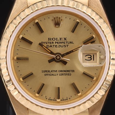 value of 1983 rolex oyster petual 18k gold bezel|80s rolex watch value.